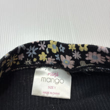 Load image into Gallery viewer, Girls Mango, floral ribbed leggings / bottoms, GUC, size 1,  