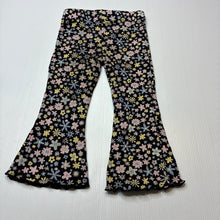 Load image into Gallery viewer, Girls Mango, floral ribbed leggings / bottoms, GUC, size 1,  