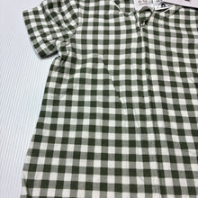 Load image into Gallery viewer, Unisex Cotton On, stretchy gingham zip romper, NEW, size 0,  