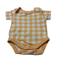 Load image into Gallery viewer, Unisex Dymples, checked cotton bodysuit / romper, EUC, size 0000,  
