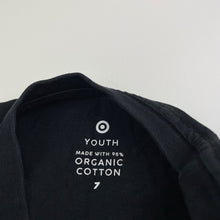 Load image into Gallery viewer, Unisex Target, black organic cotton tee / top, EUC, size 7,  