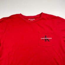 Load image into Gallery viewer, Boys Calvin Klein Jeans, red cotton tee / top, GUC, size 14-16,  