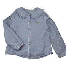 Load image into Gallery viewer, Girls Annil, striped cotton long sleeve shirt / blouse, GUC, size 8,  