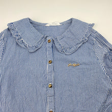Load image into Gallery viewer, Girls Annil, striped cotton long sleeve shirt / blouse, GUC, size 8,  