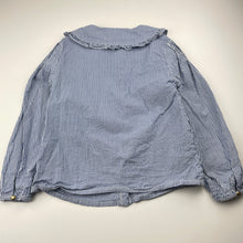 Load image into Gallery viewer, Girls Annil, striped cotton long sleeve shirt / blouse, GUC, size 8,  