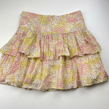 Load image into Gallery viewer, Girls Bardot Junior, lined lightweight floral skirt, adjustable, L: 37cm, EUC, size 10,  