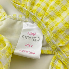 Load image into Gallery viewer, Girls Mango, checked swim top, EUC, size 2,  