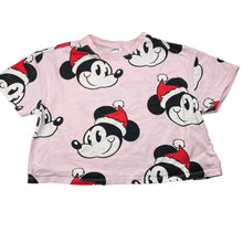 Load image into Gallery viewer, Girls Disney, Mickey Mouse Christmas cotton tee / top, GUC, size 9,  