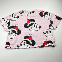 Load image into Gallery viewer, Girls Disney, Mickey Mouse Christmas cotton tee / top, GUC, size 9,  