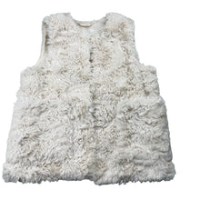 Load image into Gallery viewer, Girls Zara, lined faux fur vest, 3 hook fasten, EUC, size 6-7,  
