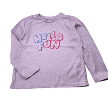 Load image into Gallery viewer, Girls Anko, purple cotton long sleeve tee / top, EUC, size 5,  