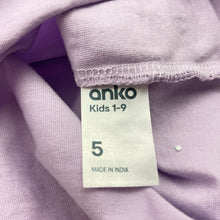 Load image into Gallery viewer, Girls Anko, purple cotton long sleeve tee / top, EUC, size 5,  