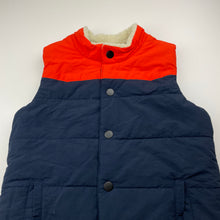 Load image into Gallery viewer, Boys The Kidstore, navy &amp; orange vest / jacket, EUC, size 10,  