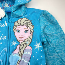 Load image into Gallery viewer, Girls Disney, Frozen fleece lined zip hoodie sweater *small mark chest*, NEW, size 7,  