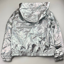 Load image into Gallery viewer, Girls metallic, lightweight spray jacket / coat, no labels, armpit to armpit: 40cm, shoulder to cuff: 53cm, FUC, size 10,  