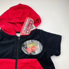 Load image into Gallery viewer, Boys Disney, Cars, terry zip up beach top, NEW, size 2,  