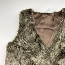 Load image into Gallery viewer, Girls Miss Understood, lined faux fur vest, single hook fasten, GUC, size 14,  