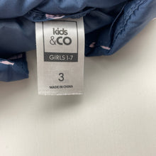 Load image into Gallery viewer, Girls Kids &amp; Co, navy puffer vest / jacket, EUC, size 3,  