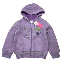 Load image into Gallery viewer, Girls Target, embroidered fleece lined zip hoodie sweater, NEW, size 3,  
