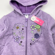 Load image into Gallery viewer, Girls Target, embroidered fleece lined zip hoodie sweater, NEW, size 3,  