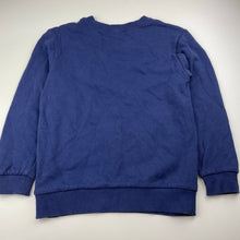 Load image into Gallery viewer, Girls Bossini, navy fleece lined cotton sweater / jumper, EUC, size 6,  