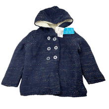 Load image into Gallery viewer, Girls LC Waikiki, fleece lined knitted hooded cardigan / sweater, NEW, size 2-3,  