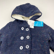 Load image into Gallery viewer, Girls LC Waikiki, fleece lined knitted hooded cardigan / sweater, NEW, size 2-3,  