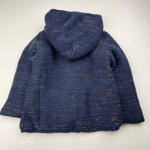 Load image into Gallery viewer, Girls LC Waikiki, fleece lined knitted hooded cardigan / sweater, NEW, size 2-3,  