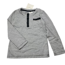 Load image into Gallery viewer, Unisex Kardashian Kids, striped cotton henley top, NEW, size 4,  