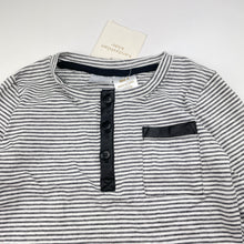 Load image into Gallery viewer, Unisex Kardashian Kids, striped cotton henley top, NEW, size 4,  