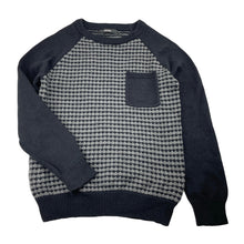 Load image into Gallery viewer, Boys George, black &amp; grey knitted cotton sweater / jumper, EUC, size 7-8,  