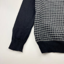 Load image into Gallery viewer, Boys George, black &amp; grey knitted cotton sweater / jumper, EUC, size 7-8,  