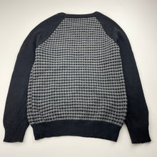 Load image into Gallery viewer, Boys George, black &amp; grey knitted cotton sweater / jumper, EUC, size 7-8,  