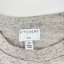 Load image into Gallery viewer, Girls Witchery, grey cotton sweater / jumper, marks back hem, FUC, size 10,  