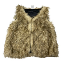 Load image into Gallery viewer, Girls H&amp;T, lined faux fur vest, 2 hook fasten, EUC, size 4,  