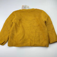 Load image into Gallery viewer, Girls Little Star, fleece lined knitted sweater / cardigan, armpit to armpit: 32cm, shoulder to cuff: 30cm, NEW, size 1-2,  