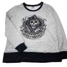 Load image into Gallery viewer, Boys SONS OF ANARCHY, fleece lined sweater / jumper, skull, EUC, size 12,  