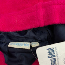 Load image into Gallery viewer, Girls JoJo Maman Bebe, fuchsia wool blend duffle coat / jacket, NEW, size 1-2,  