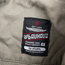 Load image into Gallery viewer, Boys Bauhaus, khaki cotton jacket, marks right cuff, FUC, size 10,  