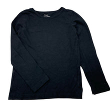 Load image into Gallery viewer, Girls H&amp;T, black stretchy long sleeve tee / top, GUC, size 6,  