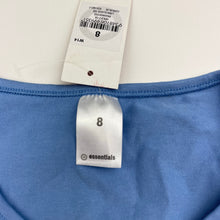 Load image into Gallery viewer, Girls Target, blue stretchy long sleeve tee / top, NEW, size 8,  
