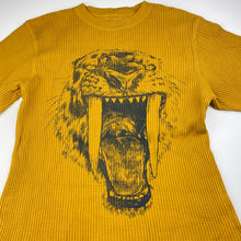 Load image into Gallery viewer, Boys Target, waffle cotton long sleeve top, tiger, GUC, size 12,  