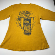 Load image into Gallery viewer, Boys Target, waffle cotton long sleeve top, tiger, GUC, size 12,  