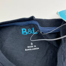 Load image into Gallery viewer, Boys B&amp;L, cotton long sleeve tee / top, NEW, size 3,  