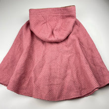 Load image into Gallery viewer, Girls Pumpkin Patch, pink woven poncho jacket, GUC, size 11-12,  