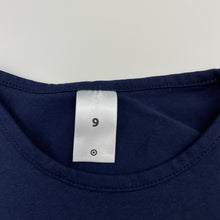Load image into Gallery viewer, Girls Target, navy stretchy long sleeve tee / top, EUC, size 9,  