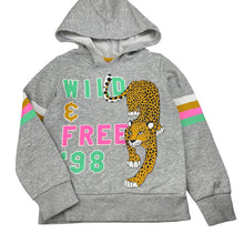 Load image into Gallery viewer, Girls Mango, fleece lined hoodie sweater, light mark back right sleeve, FUC, size 7,  