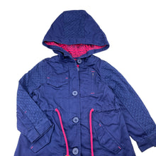 Load image into Gallery viewer, Girls JEANSWEST JNR, navy cotton jacket / coat, detachable cotton inner, GUC, size 3,  