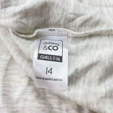 Load image into Gallery viewer, Girls Clothing &amp; Co, grey marle long sleeve tee / top, EUC, size 14,  