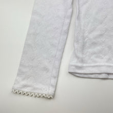 Load image into Gallery viewer, Girls Mango, pointelle long sleeve pyjama top, EUC, size 14,  
